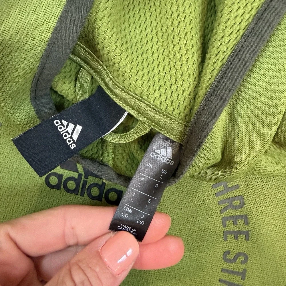 Adidas Tech Olive Team Issue Badge Of Sport Mens Athletic Hoodie Large EI8382